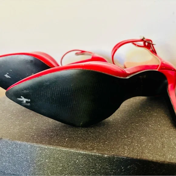 Elegant Women’s Sz 6 Red Patent Leather Heels - Picture 8 of 14